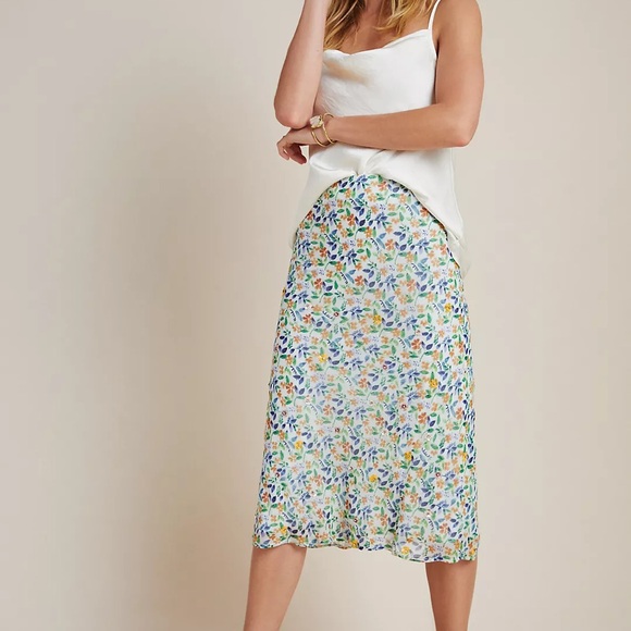 Anthropologie Dresses & Skirts - Anthropology Multicolor Floral Embellished Women's Skirt